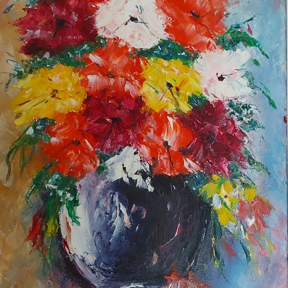 Oil painting by R Viard. Rare find - Picture 2 of 5